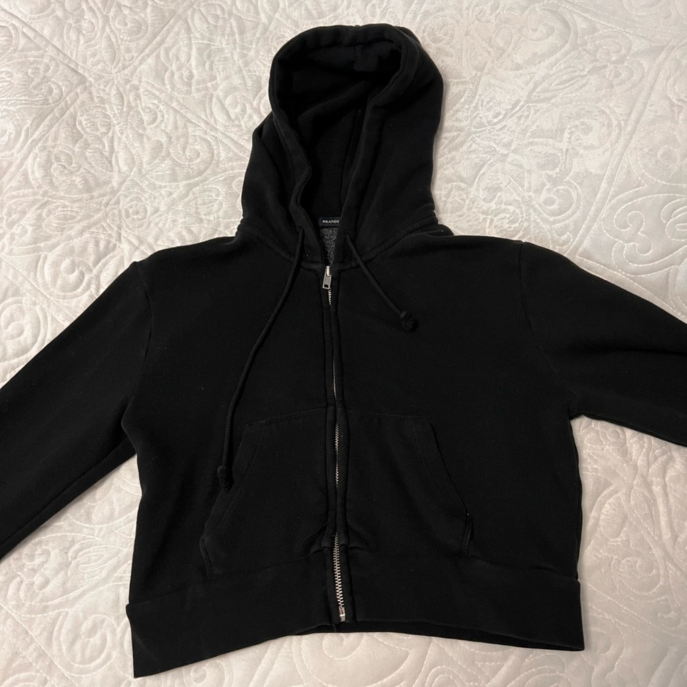 Brandy Melville Black Hoodie Jacket